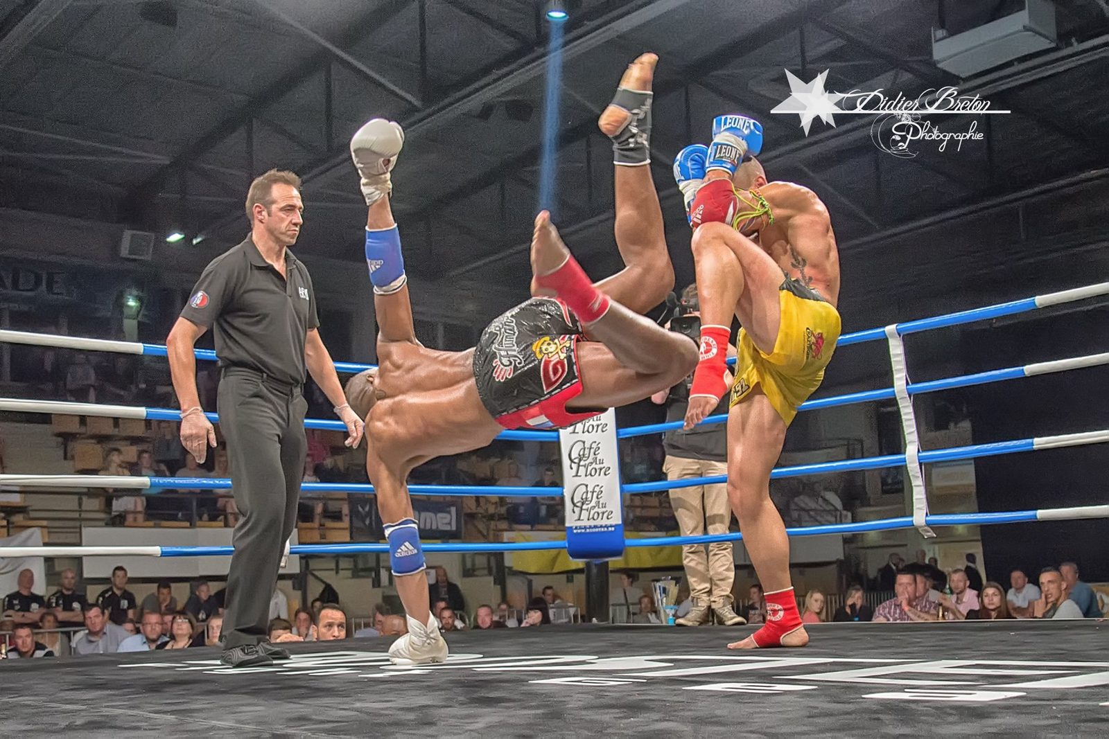 Johane Beausejour — Coup de pied spectaculaire sur Adyl Khodja au Thaï Boxing ShowTime d'Hazebrouck