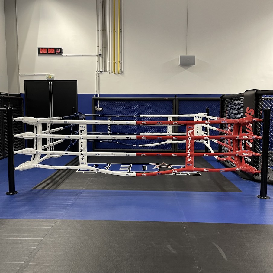 Ring de boxe d'entraînement de 5m x 5m dans la salle de combat