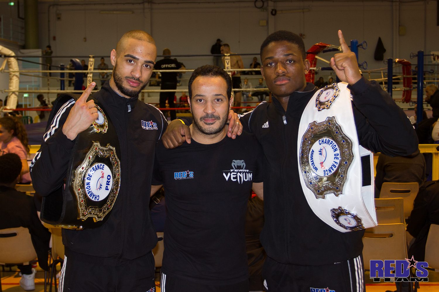 Champions RED'S Team — Nasser & Kevin sacrés Champions de France de K-1 Rules à Aulnay-sous-Bois